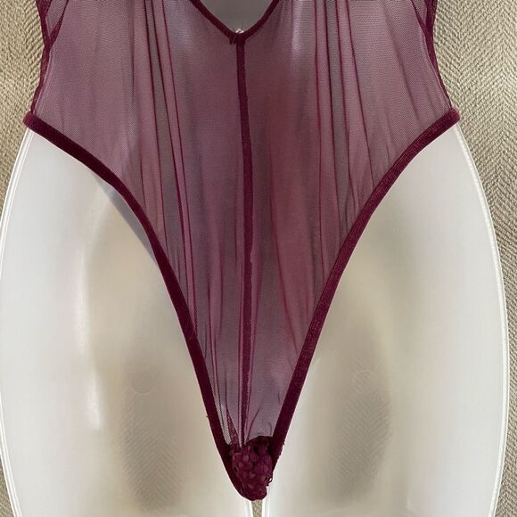 Victoria’s Secret Burgundy Bodysuit Lingerie L - Picture 4 of 9